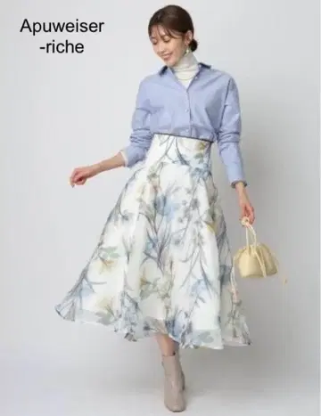 Apuweiser-riche 클리어 컬러 대형 꽃 스커트