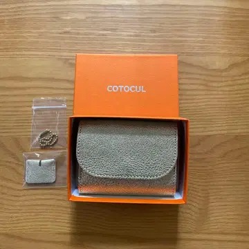 [새상품급] COTOCUL 박 가죽 샴페인 미니 지갑