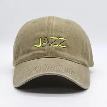 새상품 오리지널 자수 베이스볼 캡 음악 JAZZ 재즈 베이지