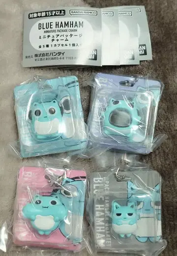 가챠 블루햄햄 미니어처 패키지 참 4종 세트
