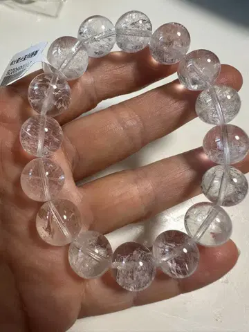 고품질! 아제츠나이트 클리어 수정 비즈 팔찌 무지개 포함