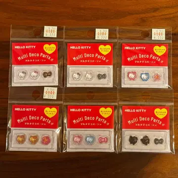 HELLO KITTY 멀티 데코 파츠 3개입 6팩 세트