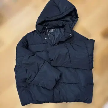 EAST BOY 후드 부착 다운 자켓 네이비 F