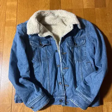 데님 자켓 보아 카라 부착