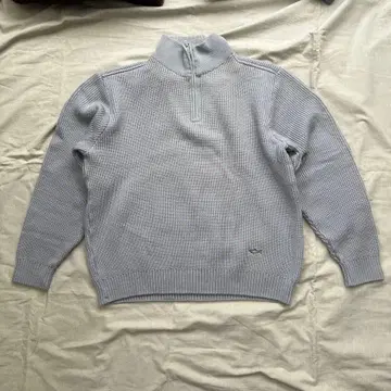 PAUL & SHARK 그레이 하이넥 스웨터 하프 지퍼