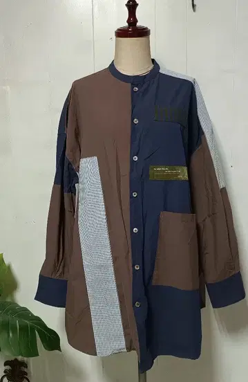 Y2K akane femme 아뮤 패치워크 셔츠 루즈핏 빅사이즈