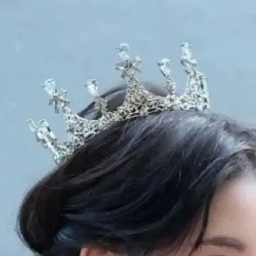 러브 티아라 리틀 리본 크라운 실버 흠집/얼룩 없음