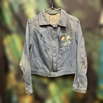 [ 레어 ] 리바이스 엔지니어드 진 입체 재단 블리치 가공 집업