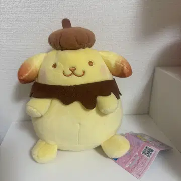 [ 중고 ] 봉제 인형 폼폼푸딩 마슈마루무 초코 살짝 꾸미기 봉제 인형