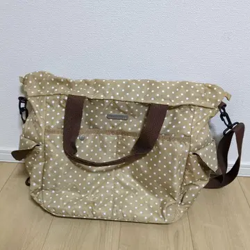 미키하우스 도트 무늬 마더백 기저귀 시트 파우치 포함