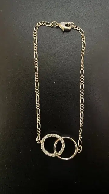 지르코니아 보석 장식 후프 팔찌 실버 925