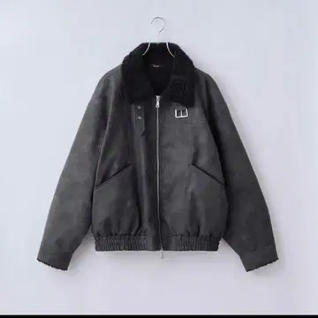 루스 빈티지 인조 가죽 숏 보아 블루종