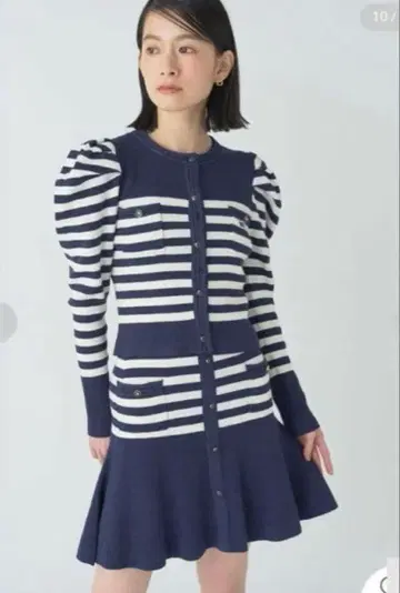 릴리 브라운 x 메리 퀀트 셋업 가디건 스커트