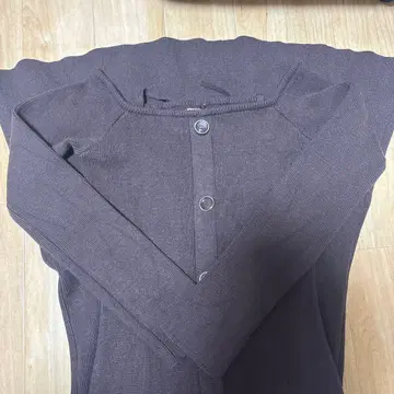 립 서비스 브라운 니트 롱 원피스