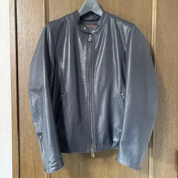 Mr.Olive 워터프루프 가죽 라이더스 S 사이즈 네이비