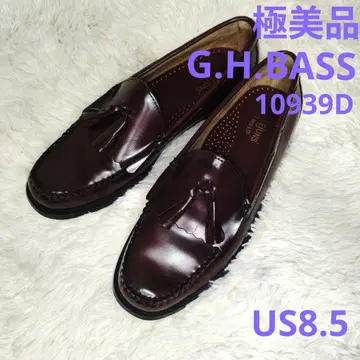 [ 컨디션 최상 ] G.H.BASS 퀼트 태슬 로퍼 홍차 8.5