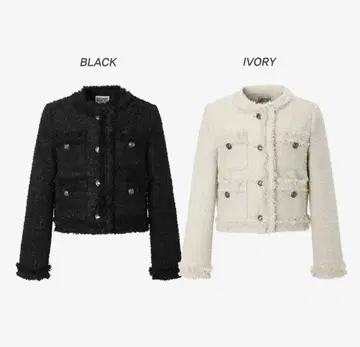 KHAKIPOINT 앤틱 크롭 트위드 자켓