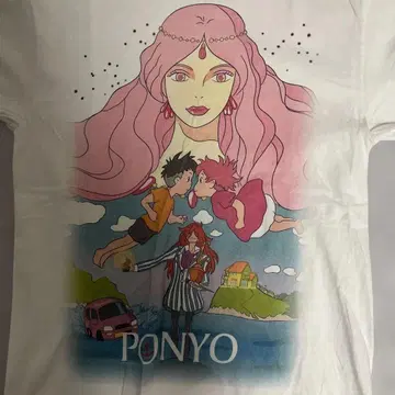 초레어 포뇨T셔츠 지브리 빈티지