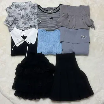 스나계 발레코어 상의 스커트 8종 세트