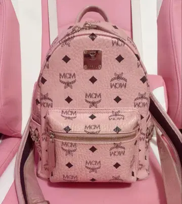 MCM 핑크 백팩 백팩