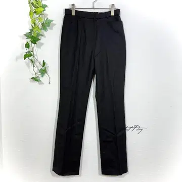 H-L COTE D'AZUR 울 슬랙스 팬츠(M) 일본제 블랙