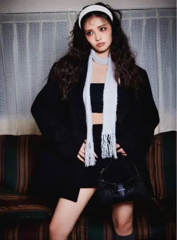 SEIRA x LAGUA SLIT MINI SKIRT 그레이