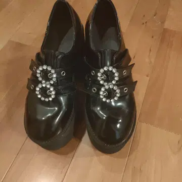 버블스 bubbles 더블 버클 통굽 신발 36