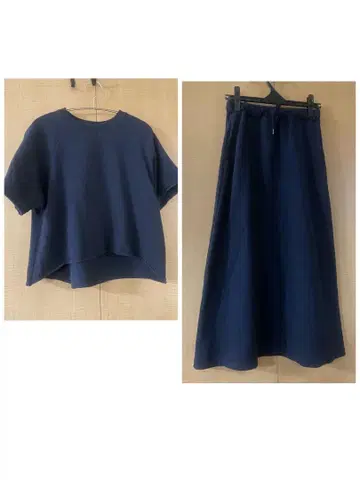 빔즈 미니 쭈리 셋업 맨투맨 티셔츠 롱 스커트