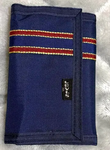 빈티지 3단 폴더형 Levis 지갑 1990년대 비닐 블루