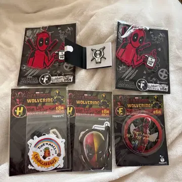 데드풀 울버린 참 핀 배지 해피 복권 경품 미사용 새상품