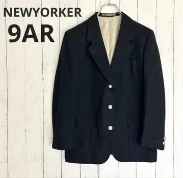 NEWYORKER 네이비 테일러드 자켓 9AR 골드 버튼 울