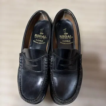 REGAL 블랙 모카신 플렉서블