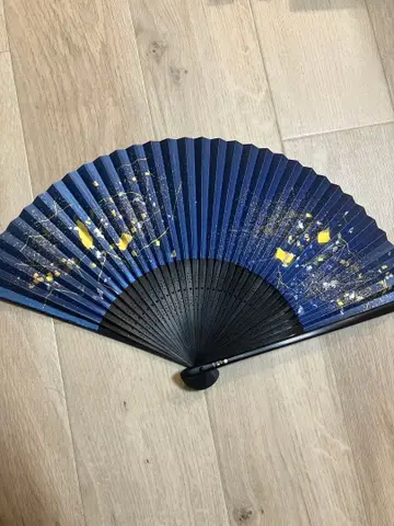 카나자와 금박 부채 하쿠이치 은하 치라시비 금박 금박