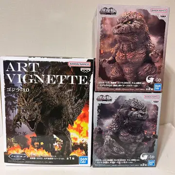 [ 피규어 3종 세트 ] 고질라-1.0 진좌수 ART VIGNETTE