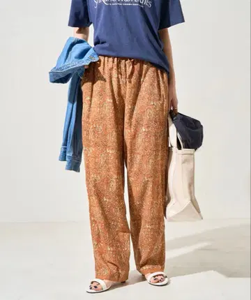 [택 포함 새상품] FREAK'S STORE 인도 페이즐리 이지 팬츠