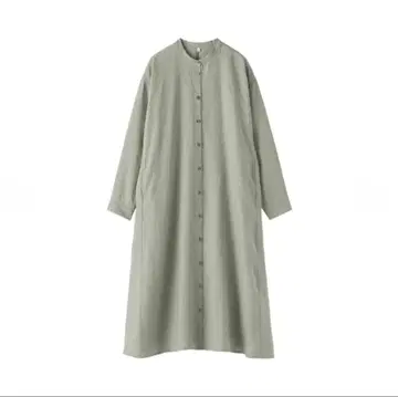 무인양품 이번 시즌 신상 린넨 워싱 긴팔 셔츠 원피스 M