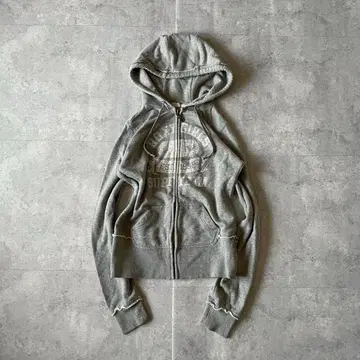 00s y2k 지퍼 후드티 라메 믹스 페이드 프린트 헤이세이 갸루