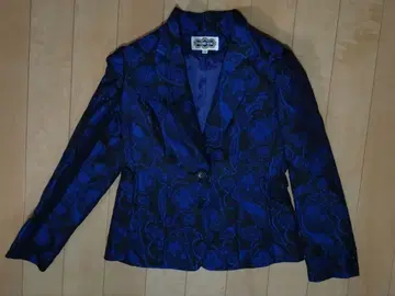 네이비 꽃무늬 테일러드 자켓