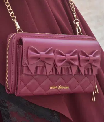 axes femme 리본 퀼트 요코형 숄더