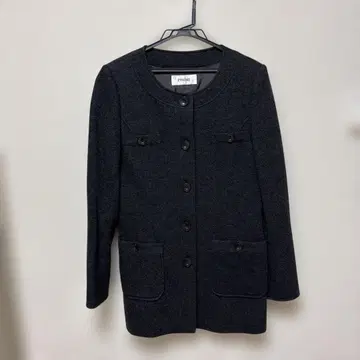 PINORE 노카라 자켓 다크 그레이 38