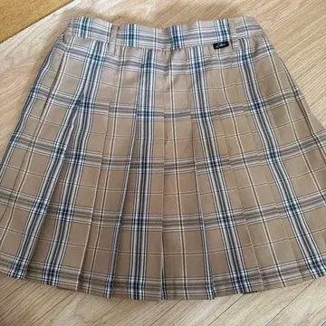 Lovetoxic 베이지 체크 플리츠 스커트