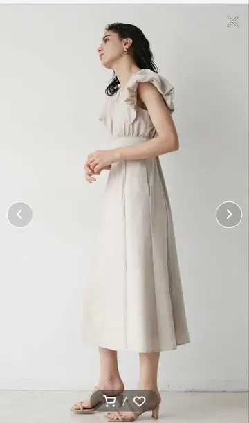 Lagunamoon 슬리브리스 프릴 원피스