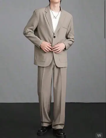 베이지 남성용 셋업 수트