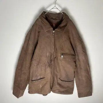ADER ORIGINALE 천연 가죽 가죽 자켓 브라운 표기 XL