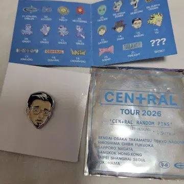 CEN+RAL TOUR 2026 핀 배지 King Gnu