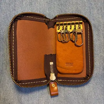 HERZ 라운드 지퍼 키케이스 6구 가죽 키케이스