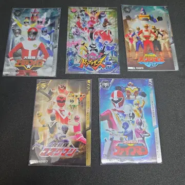 이타쟈가 슈퍼전대 시리즈 카드 5장 세트