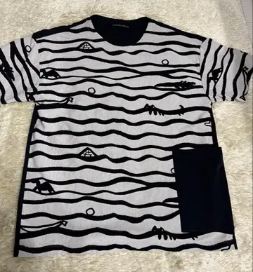 츠모리치사토 T셔츠 상의 보더 M