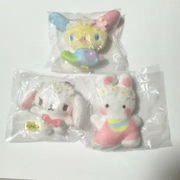 산리오 꽃 왕관 마스코트 시로 우사하나 치어리 참