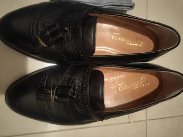 모카신 가죽 신발 블랙 이탈리아제 25.5cm